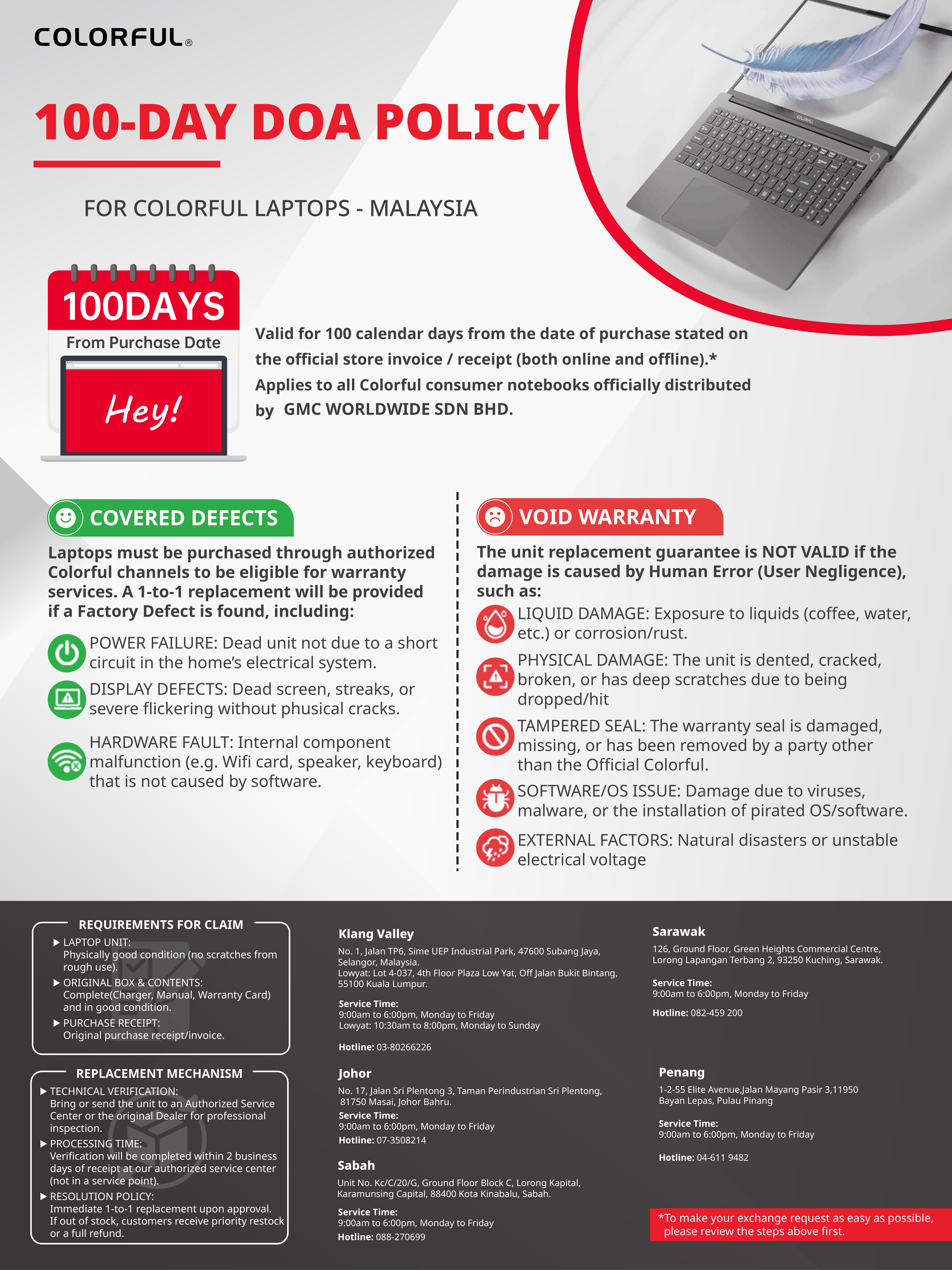 COLORFUL Malaysia Warranty Policy